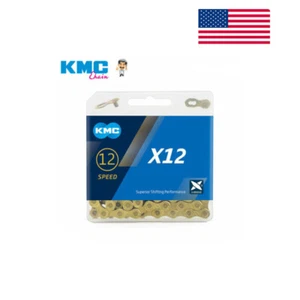 KMC X12 12 Speed Gold Bicycle Road E-Bike Chain 126L For Campy Shimano SRAM - Picture 1 of 4