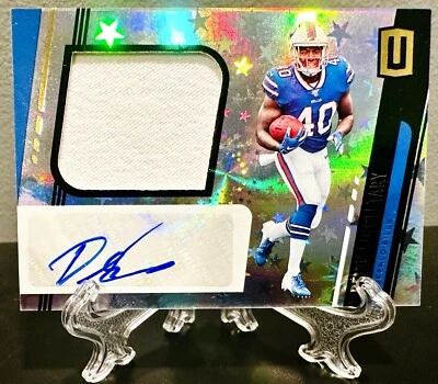 2019 Unparalleled DEVIN SINGLETARY Rookie Patch Auto #/150 Astral Prizm🔥RPA - Image 1 of 2