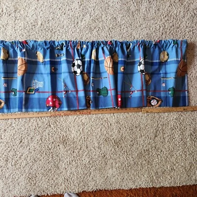 Cenefa de 2 ventanas para niños deportes Westpoint Stevens béisbol fútbol AMPLIO 85x17,5 EA Foto 1 de 4