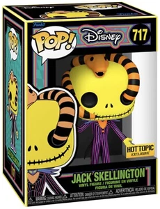 FUNKO POP DISNEY JACK SKELINGTON #717 NEGRO LUZ HOT TOPIC EXCLUSIVA PESADILLA - Imagen 1 de 1