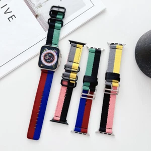 For Apple Watch Ultra 2 Series 9 8 7 5 Nylon Strap Fashion Band iWatch Loop - Bild 1 von 12