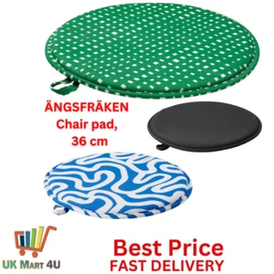 IKEA ÄNGSFRÄKEN Chair Pad Seat Cushion 36cm – Green/White | Blue/White | Black - Picture 1 of 13