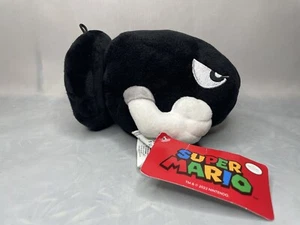 Bullet Bill Plush 6” Super Mario Nintendo Black/White NWT - Picture 1 of 9