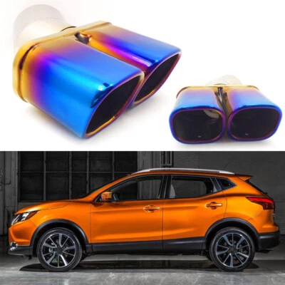 Tubo de escape con punta de silenciador de escape de doble salida para Nissan Rogue Sport 2017-up #2067 Foto 1 de 4