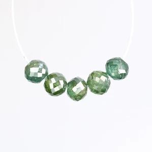 1.84 CT Loose Green Treated Beads Natural Diamond For Necklace - Picture 1 of 12