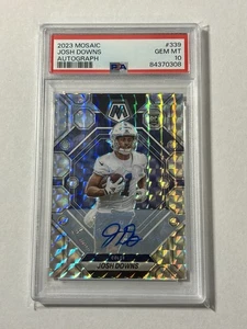 2023 Panini Mosaic Josh Downs Mosaic Auto RC PSA 10 #339 - Picture 1 of 2