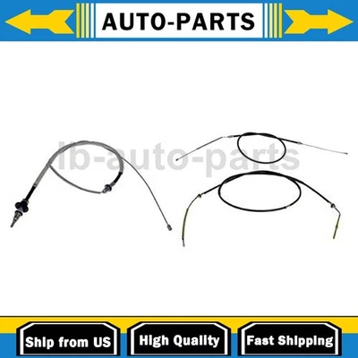 Front Rear Parking Brake Cable 3x For 1995 1996 1997 1998 Chevrolet C2500 7.4L - Image 1 of 4