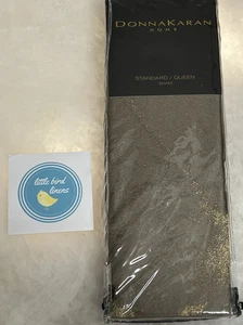 Una Donna Karen Almohada Falsa Estándar/Reina Santuario Colección Marrón Dorado Bronce - Imagen 1 de 7