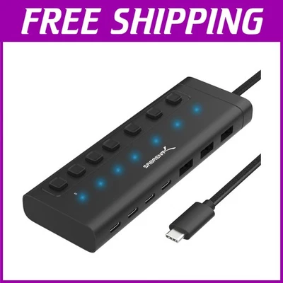 7-Port USB-C Hub with Dedicated Power Switches - Image 1 of 4