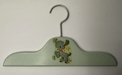 Percha de madera para niños/caniche azul para perros/de colección Foto 1 de 4