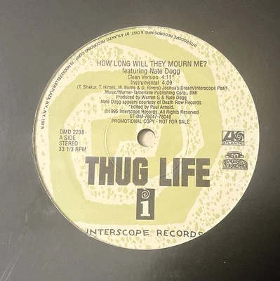 Thug Life How Long Will They Mourn Me 2Pac Promo 12” Single Near Mint - Image 1 of 2