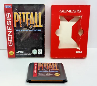 SEGA GEN: Pitfall: The Mayan Adventure *NO MANUAL/CARDBOARD BOX & FREE SHIP* - Image 1 of 4