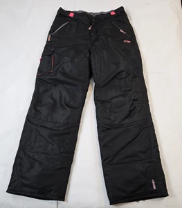 Champion Girl's Black Ski Snow Pants Venture Dry Adjustable Waist Size 14-16 - Picture 1 of 14