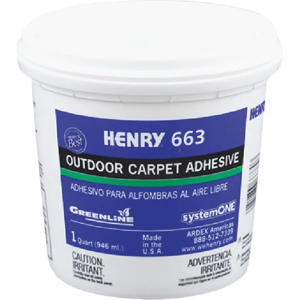 Henry Premium Outdoor Carpet Adhesive, 1 Qt. 12183 WW Henry 12183 Qt. Foto 1 de 1