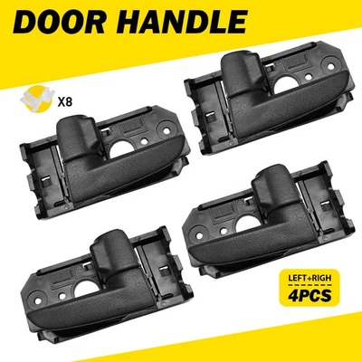 Manijas de puerta interiores negras para 04-09 Kia Spectra 05-09 Spectra5 delantero trasero L&R Foto 1 de 4