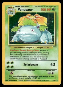 Pokemon Tcg Venusaur #15 Pokemon Base Set LP - Picture 1 of 2