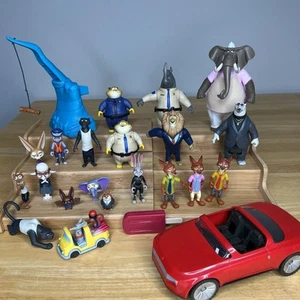 Disney Zootopia Konvolut 21 Figuren, Eis am Stiel, 2 Fahrzeuge, & Regenwald Teil Siehe Lesen - Bild 1 von 24