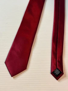 Boys Kids Youth DOCKERS Maroon Burgundy Red Neck Tie Formal Easter Dance Church - Picture 1 of 4
