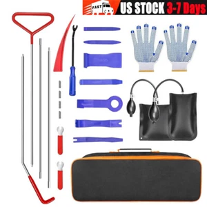 24Pcs Emergency Auto Tool Car Window Door Lock Unlock Out Repair Tool Kits US - Picture 1 of 13