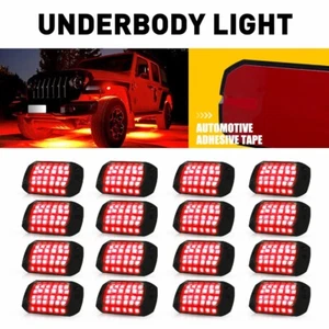 Red 16pcs LED Light Rock Offroad Kit Truck Neon Underbody Lamp For Offroad Truck - Picture 1 of 15