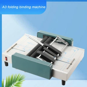 Booklet Maker A3 Paper Folder Stapler Machine Book Binding Folding Saddle Stitch - Picture 1 of 15