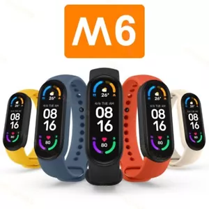 M6 Smart Band Watch Bracelet Wristband Fitness Tracker Blood Pressure Heartrate - Picture 1 of 12