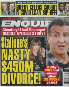 National Enquirer Magazine Sylvester Stallone Angelina Jolie Brad Pitt 2022 - Picture 1 of 12