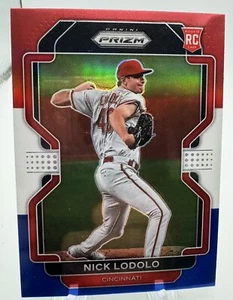 2022 Panini Prizm Red White Blue Nick Lodolo Rookie Cincinnati Reds #75 - Picture 1 of 2