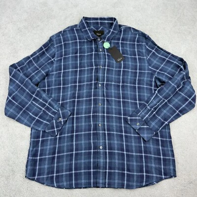 Rails Men’s Havana Shirt Faded Indigo Moon Linen Long Sleeve 2XL - Image 1 of 4