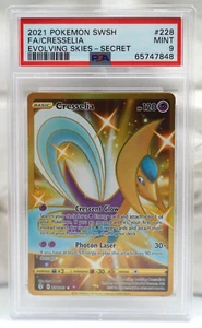 2021 Pokemon SWSH SHINY CRESSELIA Evolving Skies Secret Rare #228/203 PSA 9 MINT - Picture 1 of 2