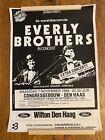 VERY RARE VINTAGE ORIGINAL 1988 EVERLY BROTHERS CONCERT POSTER FROM NETHERLANDS!