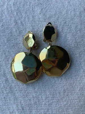 Ippolita 18k gold modern snowman clip on earrings  12.1 Grams - Image 1 of 4