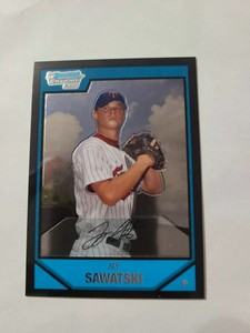 2007 Bowman Chrome Baseball Card Jay Sawatski BC76