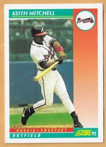 KEITH MITCHELL ATLANTA BRAVES NOVATO PROSPECTO #748 - PUNTUACIÓN CASI NUEVA- COMO NUEVO 1992 - Imagen 1 de 2
