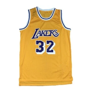 Magic Johson #32 Lakers Yellow Men's On Court Replica Jersey - Picture 1 of 1