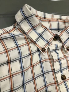 IZOD Button Down Shirt Mens Medium Long Sleeve Collared Casual Windowpane - Picture 1 of 16