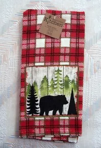 Bear Terry Kitchen Towel Simple Living Bear Pattern Kay Dee - Picture 1 of 2