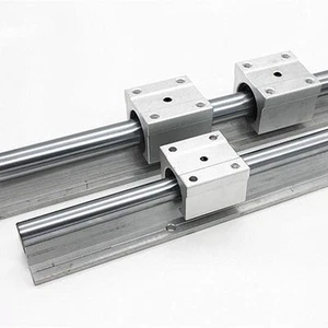 2X SBR20 L 475mm LINEAR RAIL20MM fully suppoeted SHAFT ROD + 4 SBR20UU Block - Picture 1 of 2