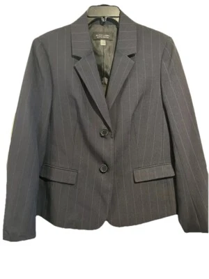 Evan Picone Blazer Sz 14 Black Plum Pin Stripe NWT $74 - Image 1 of 4