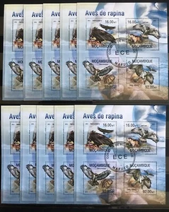 10x Mozambique - Birds / Aves de Rapina  on stamps -- CTO - R - Picture 1 of 1