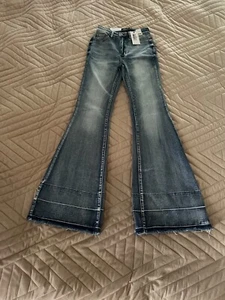 Judy Blue Candace High Rise Tummy Control Release Hem Flare Denim Jeans NWT Sz 1 - Picture 1 of 4
