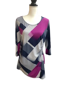ALFANI Women's Geometric Colorblock Short Dress - Size Large - Picture 1 of 6