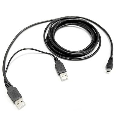 USB StromKabel Y Anschlusskabel 2x USB2.0 A-Stecker auf Mini5 B USB St. 3m  - Bild 1 von 3