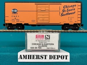 020 00 704 Micro Trains Chicago & Eastern Illinois Box Car Spur N Neu - Bild 1 von 1