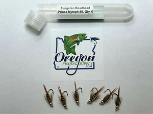 Tungsten Beadhead Prince Nymph #8, FREE shipping on Additional Items, (6 ea.) - Picture 1 of 4