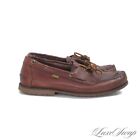 SUPER CHUNKY Gokey Made in USA Waxy Brown Leather Moccasin Boat Deck Shoes 10 NR