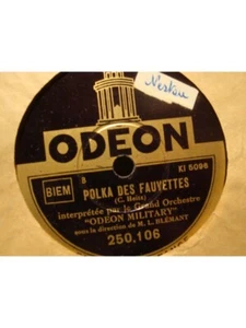 ODEON MILITARY/BLÉMANT marche grecque/polka des fauvettes 78T ODEON VG+ - Imagen 1 de 2