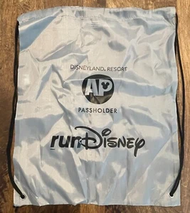 RunDisney Drawstring Bag Grey Disneyland Resort Passholder AP - Picture 1 of 2