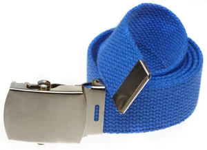 Herren Webgürtel, Militärstil mit silberner Metallschnalle, verstellbar - Bild 1 von 78