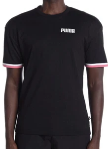 Puma Men’s Celebration Crewneck Logo Sweatshirt S/S Black Small NWT - Picture 1 of 3